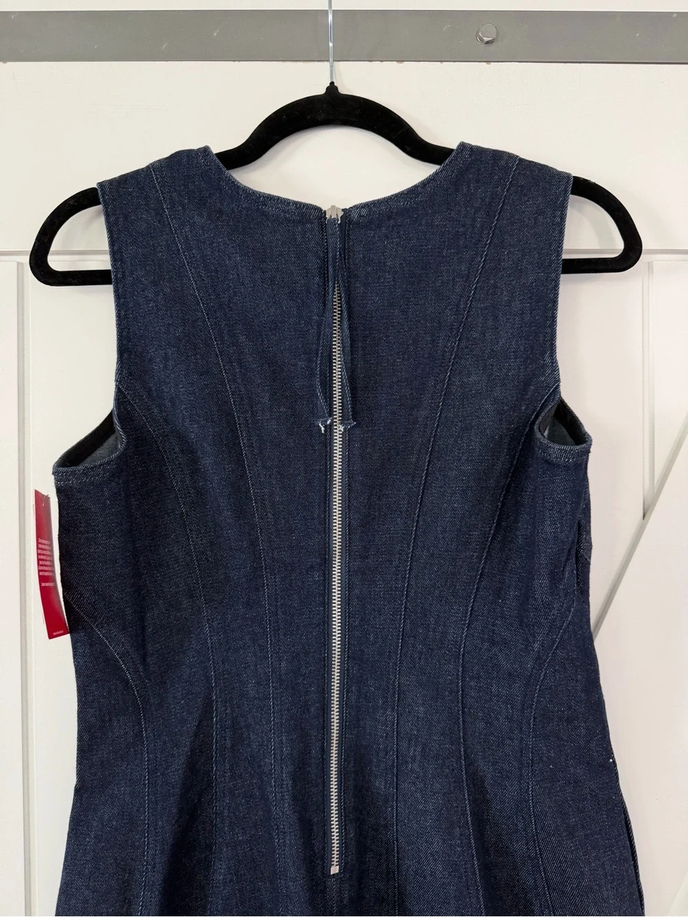SPANX Denim Seamed Mini Dress